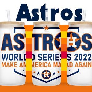 Astros 16 oz Frosted Libbey Can